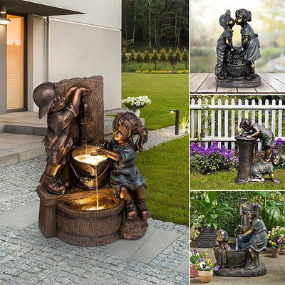 Boy & Girl Garden Statue Boy & Girl Garden Statue - Antique Decore