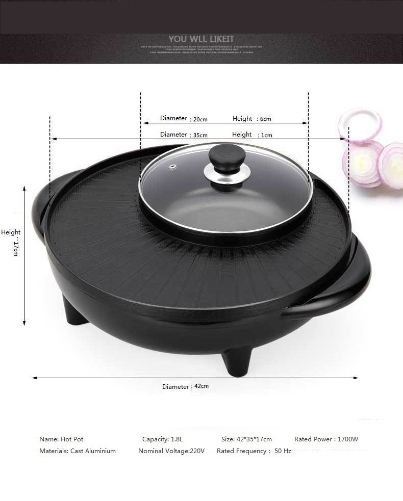 Multifunctional Pot Electric Grill - Antique Decore