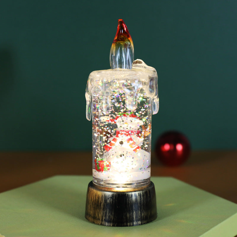 Christmas Decorations Candle Light Crystal Desktop Ornaments - Antique Decore