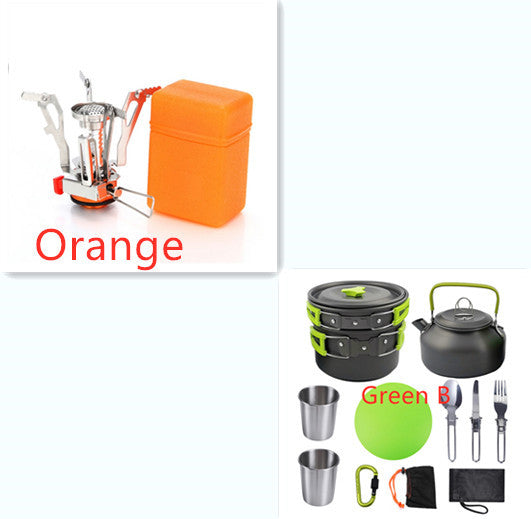 Outdoor Camping Cookware Travel Tableware Cutlery Utensils Hiking Picnic Camping Cookware Set - Antique Decore