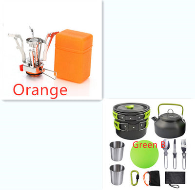 Outdoor Camping Cookware Travel Tableware Cutlery Utensils Hiking Picnic Camping Cookware Set - Antique Decore
