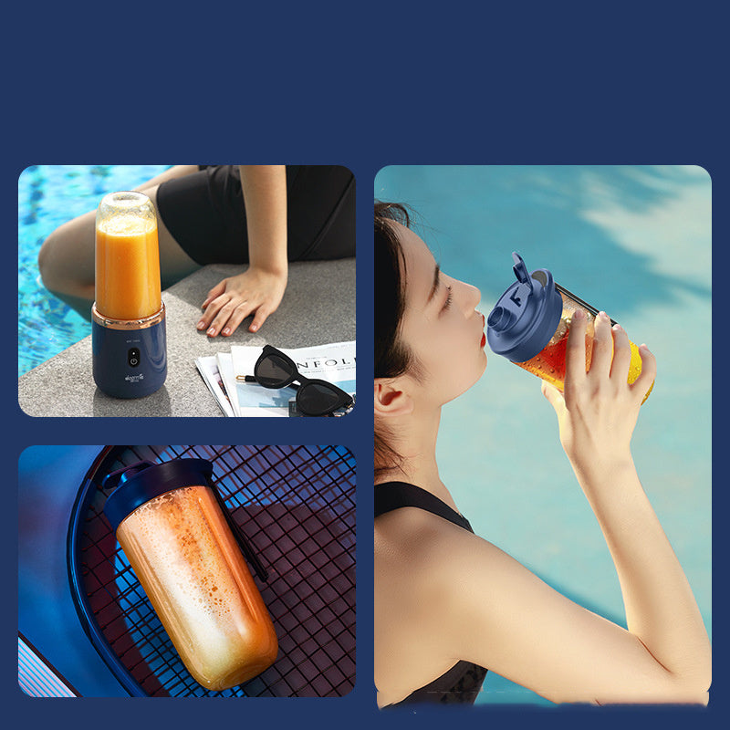 6blade Portable Blender Mini Juicer Cup Extractor Smoothie USB Charging Fruit Squeezer Blender Food Mixer Ice Crusher Portable Juicer Machine - Antique Decore