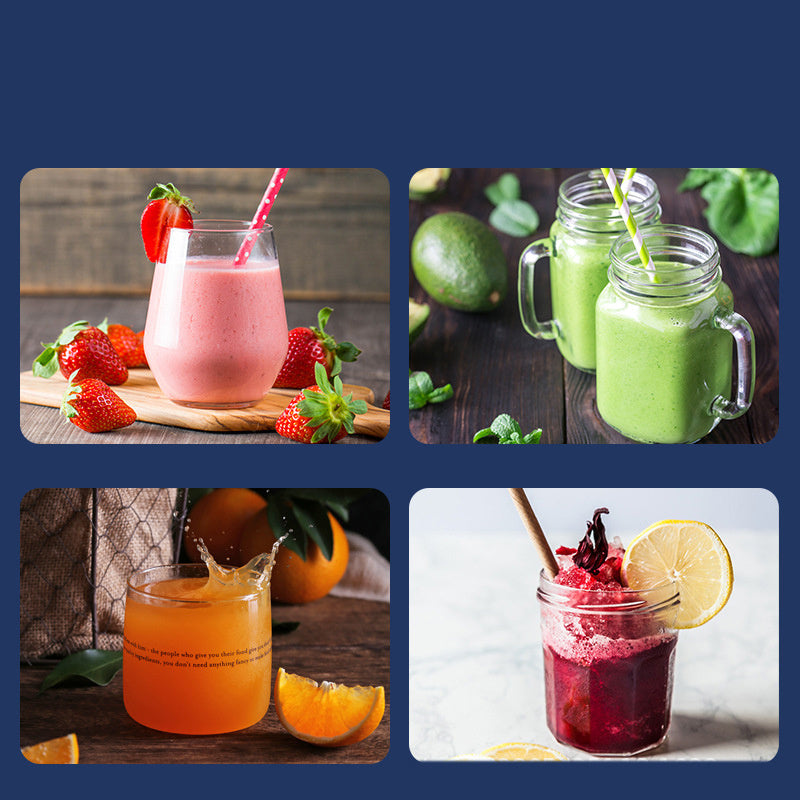 6blade Portable Blender Mini Juicer Cup Extractor Smoothie USB Charging Fruit Squeezer Blender Food Mixer Ice Crusher Portable Juicer Machine - Antique Decore