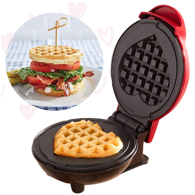 Mini Waffle Maker Waffle Home Children'S Breakfast Machine Portable Electric Baking Pan Light Food Machine - Antique Decore