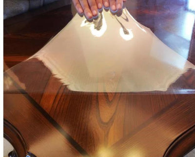 Hd Transparent Silicone Furniture Glass Protective Film Paper Imported Marble Round Table Dining Table Coffee Table Dressing Table - Antique Decore