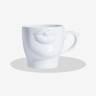 Cuelab Design Fun Ceramic Mug Stereo Lips Couple Bobo Coffee Cup Niche Creative Gift - Antique Decore