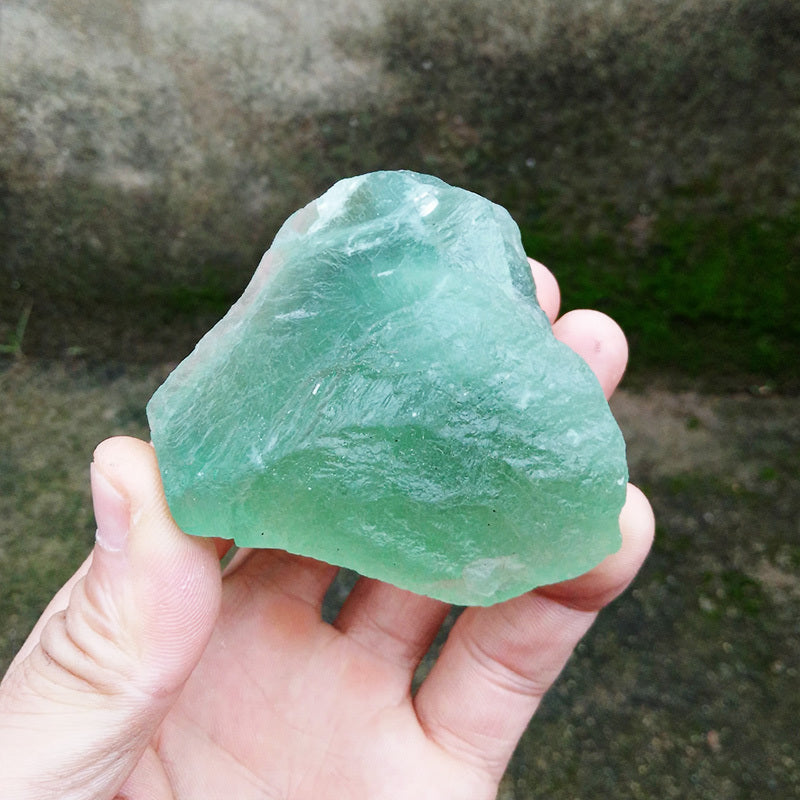 Natural Brazilian Green Fluorite Mineral Crystal Popular Science Natural Crystal Stone
