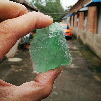 Natural Brazilian Green Fluorite Mineral Crystal Popular Science Natural Crystal Stone