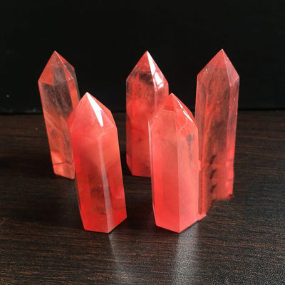 Blue Smelted Stone Crystal Column Ornaments Rough Polished Crystal Column Ornaments Crystal Crafts