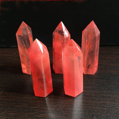 Blue Smelted Stone Crystal Column Ornaments Rough Polished Crystal Column Ornaments Crystal Crafts