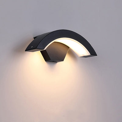 Led Wall Light Curved Moon Induction Wall Light - Antique Decore