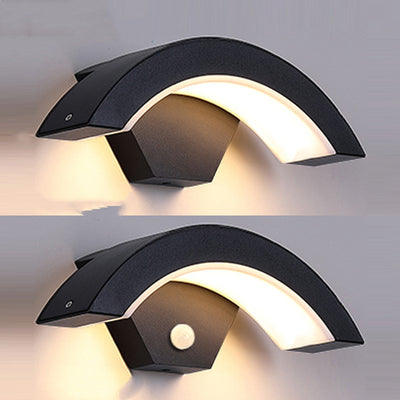 Led Wall Light Curved Moon Induction Wall Light - Antique Decore