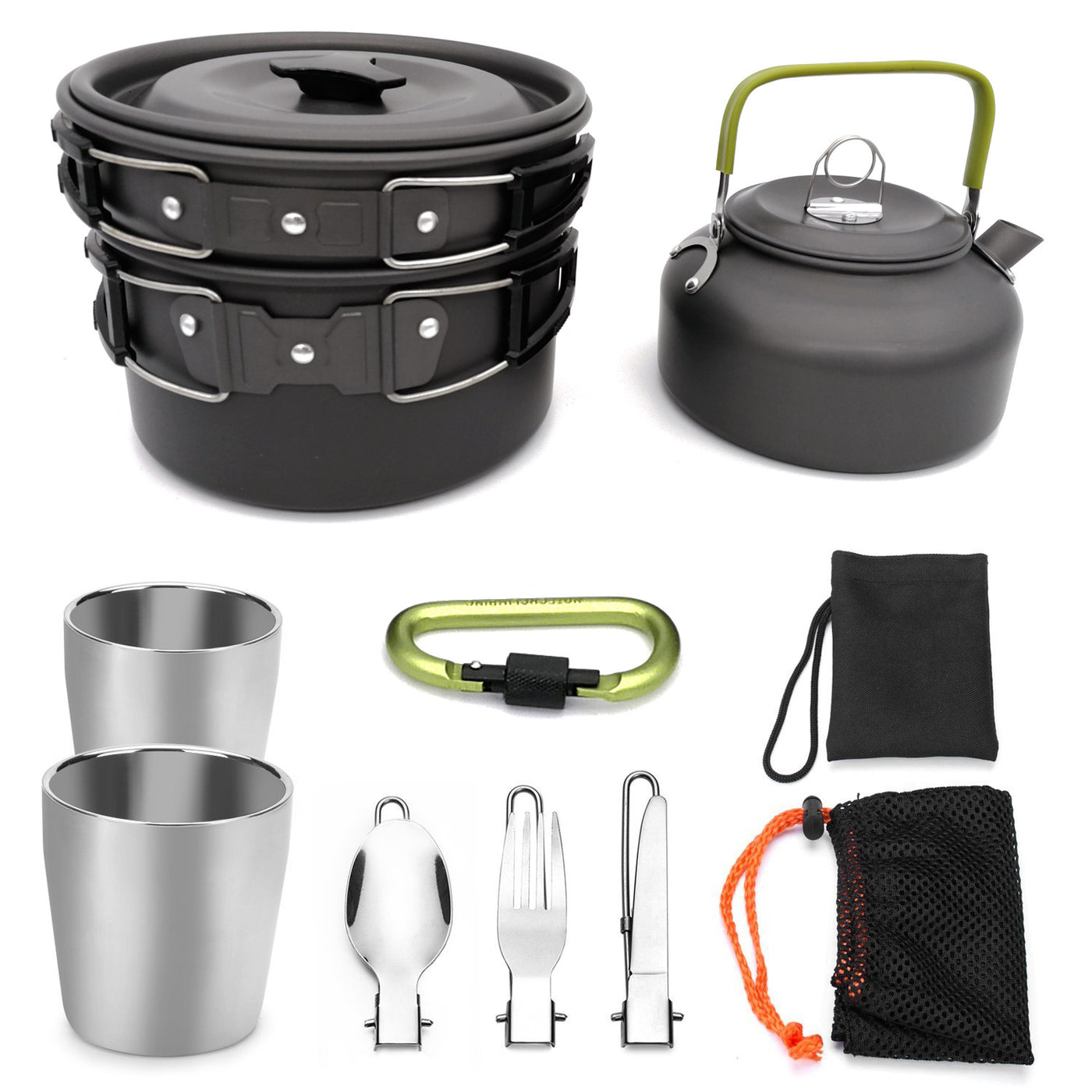 Outdoor Camping Cookware Travel Tableware Cutlery Utensils Hiking Picnic Camping Cookware Set - Antique Decore