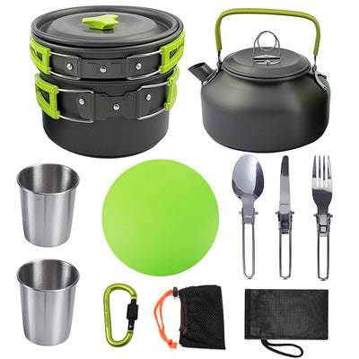 Outdoor Camping Cookware Travel Tableware Cutlery Utensils Hiking Picnic Camping Cookware Set - Antique Decore