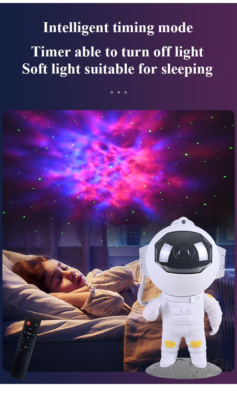 Galaxy Star Projector Starry Sky Night Light Astronaut Lamp Home Room Decor Decoration Bedroom Decorative Luminaires Gift - Antique Decore