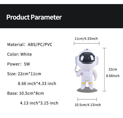 Galaxy Star Projector Starry Sky Night Light Astronaut Lamp Home Room Decor Decoration Bedroom Decorative Luminaires Gift - Antique Decore