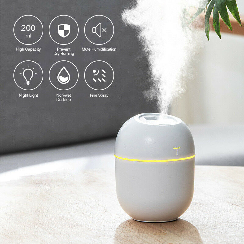 Air Humidifier Mini Ultrasonic USB Essential Oil Diffuser Car Purifier Aroma Anion Mist Maker For Home Car - Antique Decore