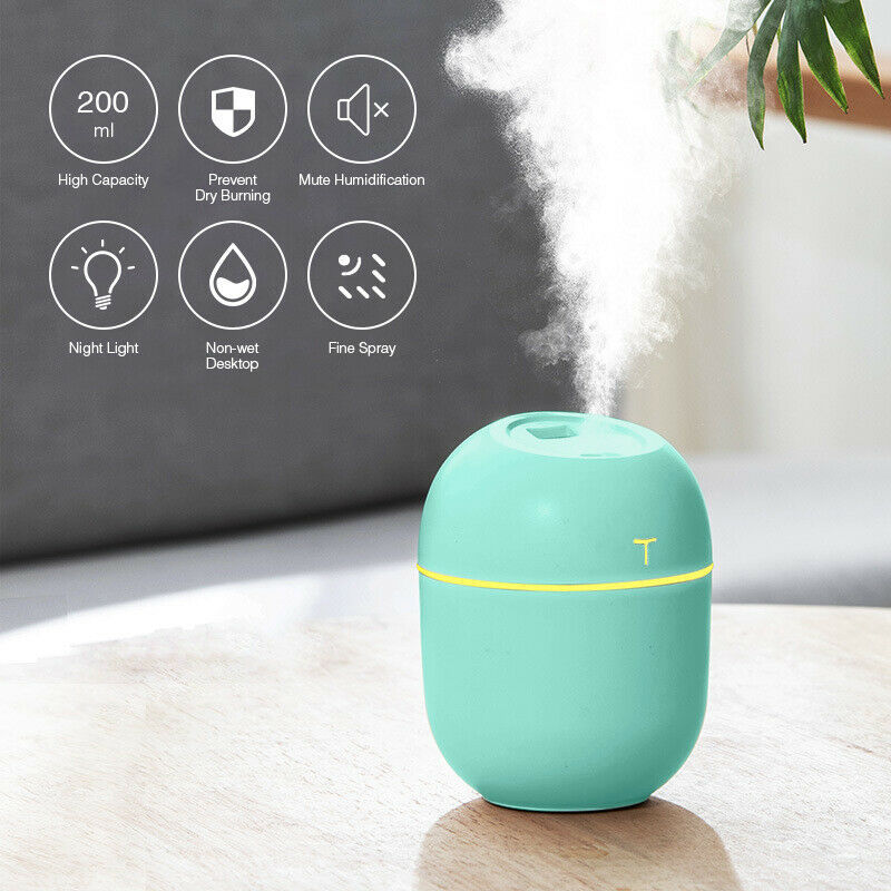 Air Humidifier Mini Ultrasonic USB Essential Oil Diffuser Car Purifier Aroma Anion Mist Maker For Home Car - Antique Decore