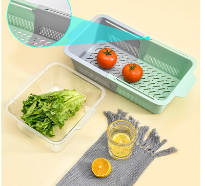 Double Retractable Asphalt Plastic Vegetable Basket