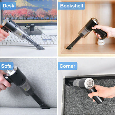 Portable Car Vacuum Cleaner, Handheld Vacuum High Power Cordless, Hand Vacuum Rechargeable Easy To Clean Car Interior, Desktop. - Antique Decore