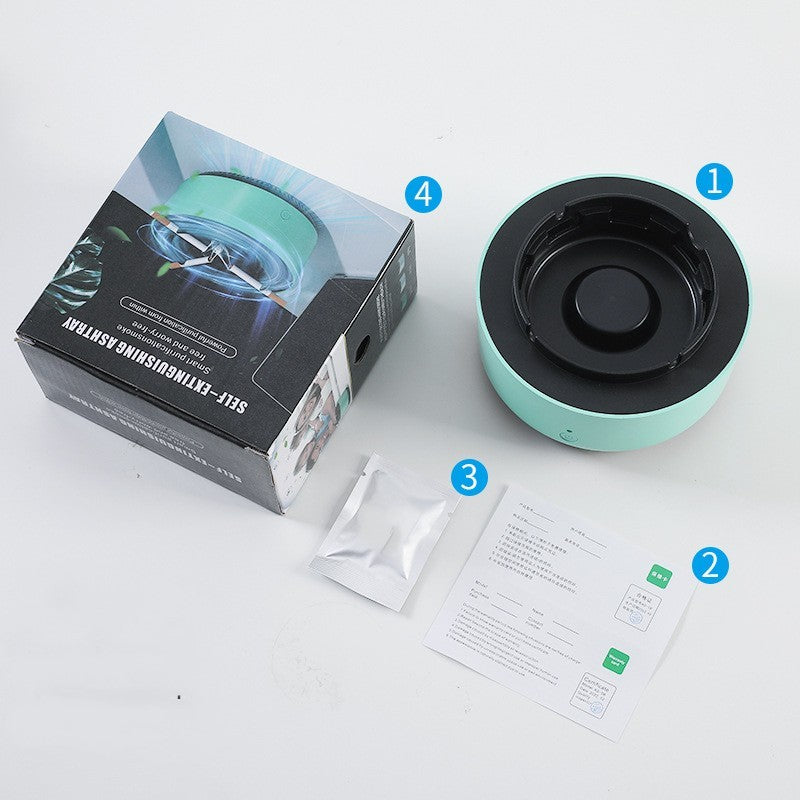 Smoke Removal Air Purification Ashtray Anion Purification Practical Automatic Purifier Ashtray Portable Gadgets For Car Ashtray - Antique Decore