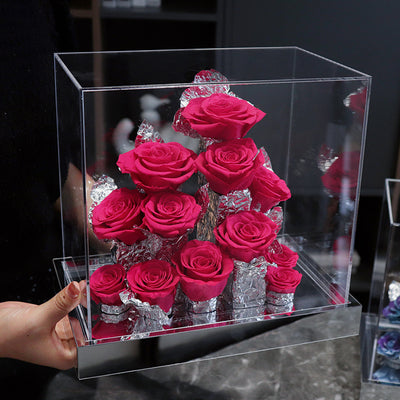 Acrylic Flower Box Valentine's Day Christmas Gift - Antique Decore
