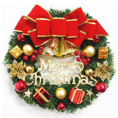 Christmas Wreath Clover Wreath Natural Pine Decorative Christmas Garland with Frost - Antique Decore