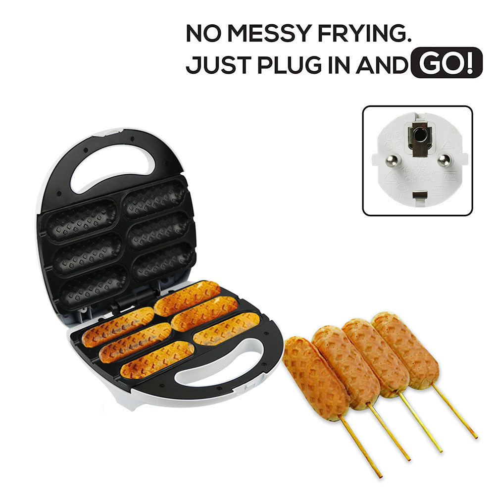 6 Holes Electric Hot Dog Maker Multifunction Bread Sausage Breakfast Machine - Antique Decore