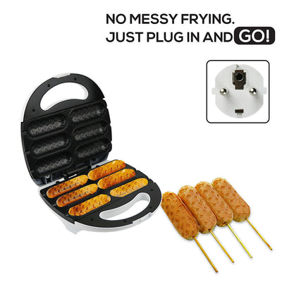 6 Holes Electric Hot Dog Maker Multifunction Bread Sausage Breakfast Machine - Antique Decore