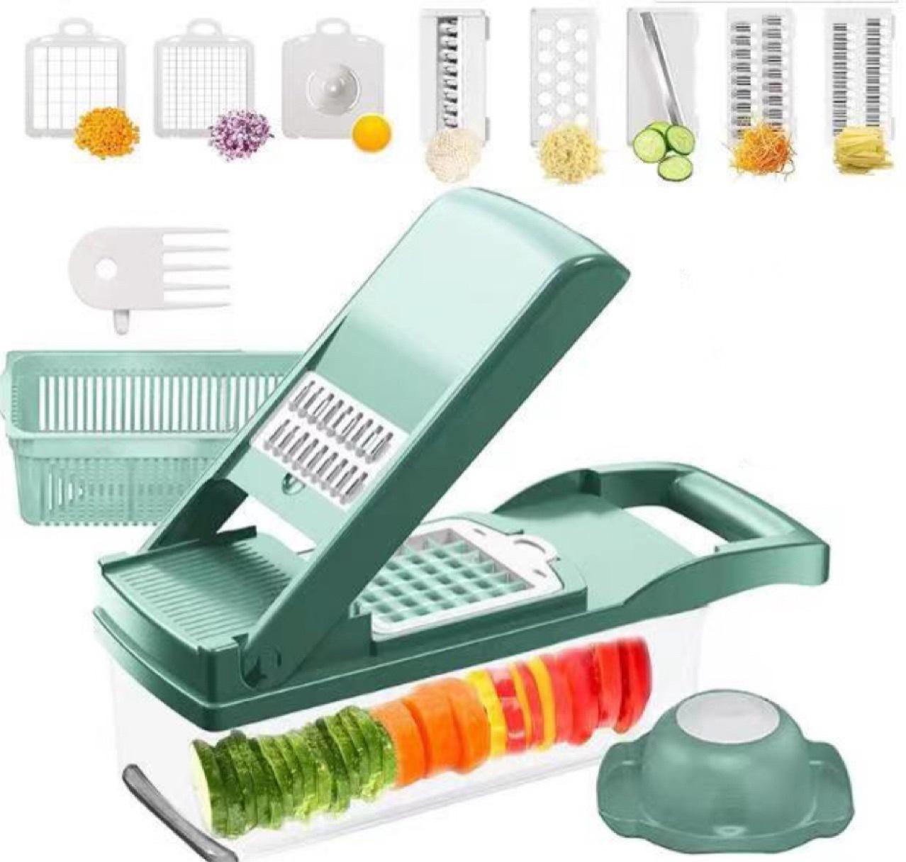 12 In 1 Manual Vegetable Chopper Kitchen Gadgets Food Chopper Onion Cutter Vegetable Slicer - Antique Decore