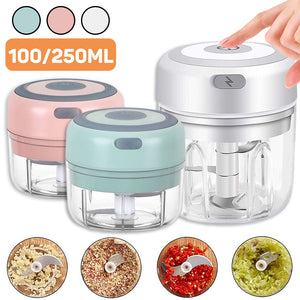 Mini Electric Garlic Chopper USB Charging Ginger Masher Machine Sturdy Durable Chili Vegetable Crusher Kitchen Tool - Antique Decore