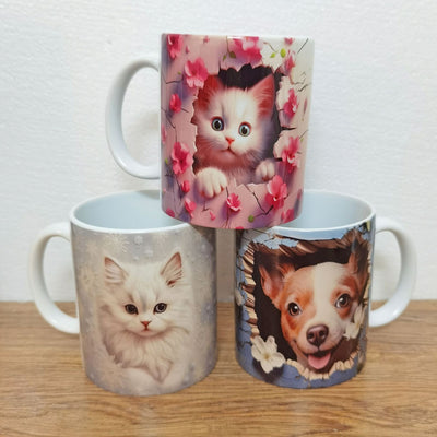 Cat Hollow Wall Ceramic Coffee Mug - Antique Decore