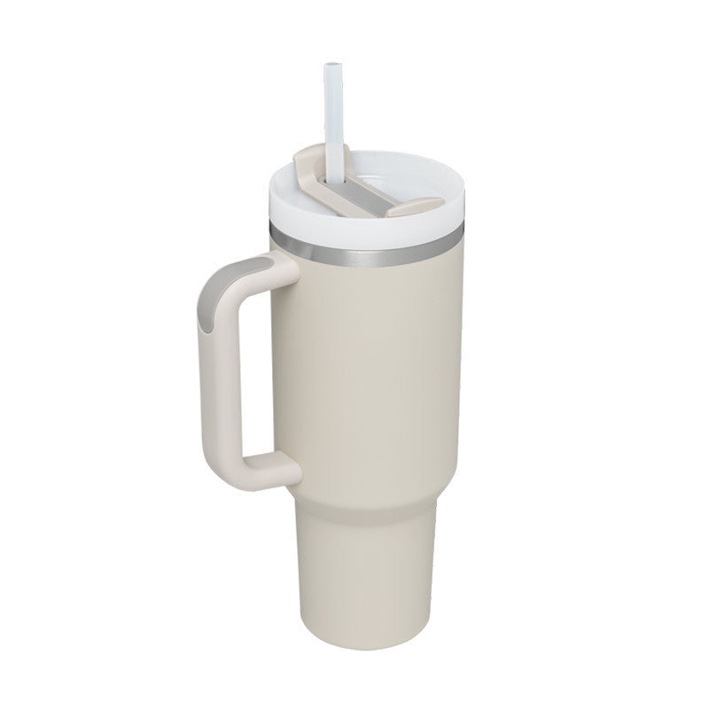 40 Oz Tumbler With Handle Straw Insulated, Stainless Steel Spill Proof Vacuum Coffee Cup Gifts For Valentine Lover