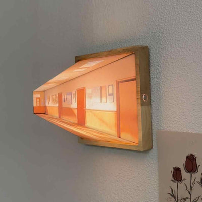 3D Illusion Night Light Gallery Bedside Picture Style Creative Modern Simulate Sunshine Drawing Night Light Gift - Antique Decore