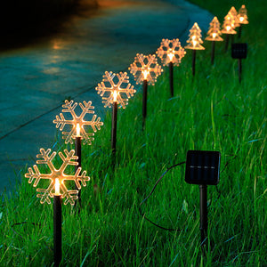 Solar Light Star Snowflake Christmas Tree Garden Light Decoration Lawn Lamp  Waterproof Outdoor Lighting Christmas Lights - Antique Decore
