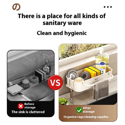 Kitchen Sink Storage Shelf Wall Hanging Multifunctional