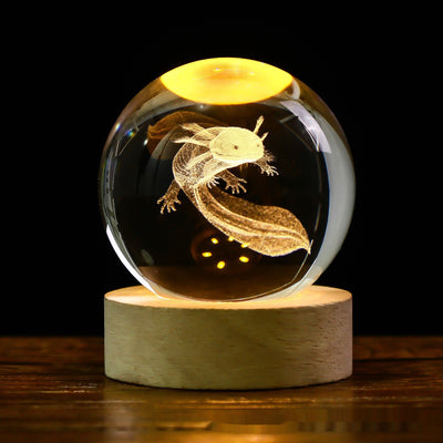 Luminous Starry Sky And Planets Moon Moon Crystal Ball Small Night Lamp Projection Ambience Light Creative Gift New Strange Gift - Antique Decore