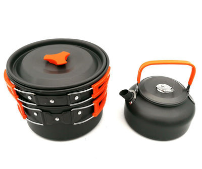 Outdoor Camping Cookware Travel Tableware Cutlery Utensils Hiking Picnic Camping Cookware Set - Antique Decore