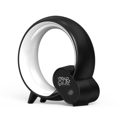 Creative Q Light Analog Sunrise Digital Display Alarm Clock Bluetooth Audio Intelligent Wake-up Q Colorful Atmosphere Light - Antique Decore