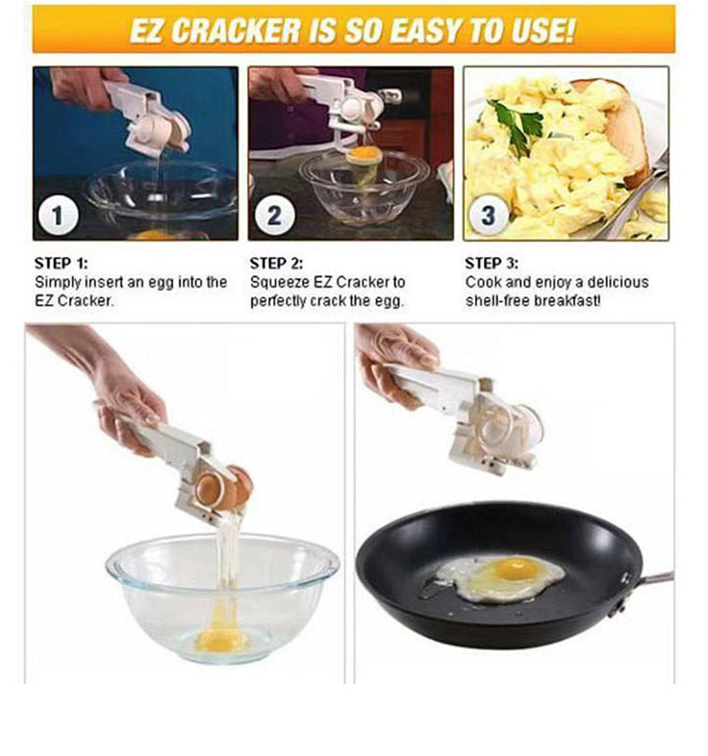 Egg Shell Cracker Handheld Plastic Egg Breaker Egg Opener Creative Egg Separator Tool Kitchen Gadgets - Antique Decore