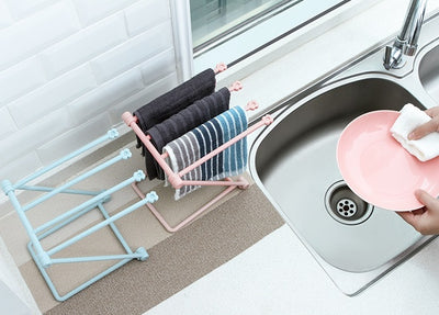 Foldable Dishcloth Shelf Kitchen Accessories Gadget Organizer - Antique Decore