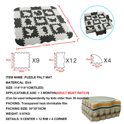 Household baby cartoon stitching EVA crawling mat