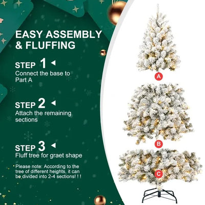 6FT PVC Memory Wire Christmas Tree - Antique Decore