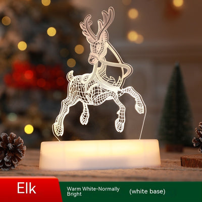 Christmas Decoration 3D Lamp Acrylic LED Night Lights - Antique Decore
