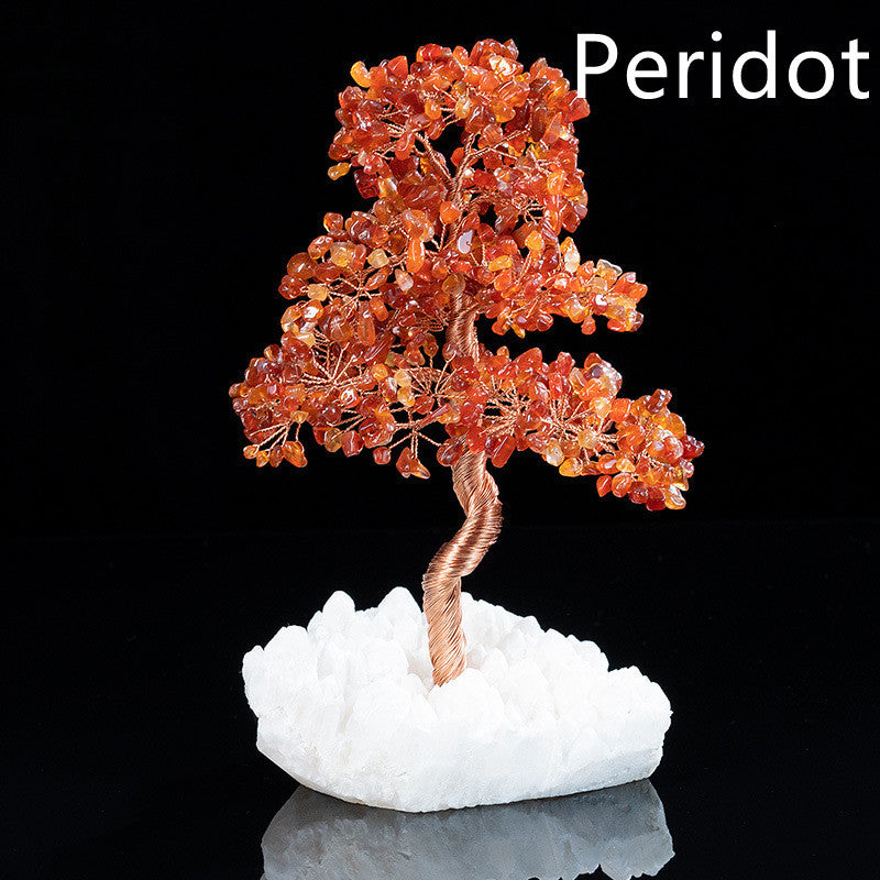 Crystal Bottom Fortune Lucky Tree Handicraft Ornaments