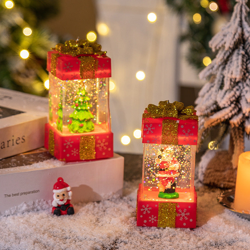 Christmas Decorations Crystal Ball Christmas Gift Box Lights - Antique Decore