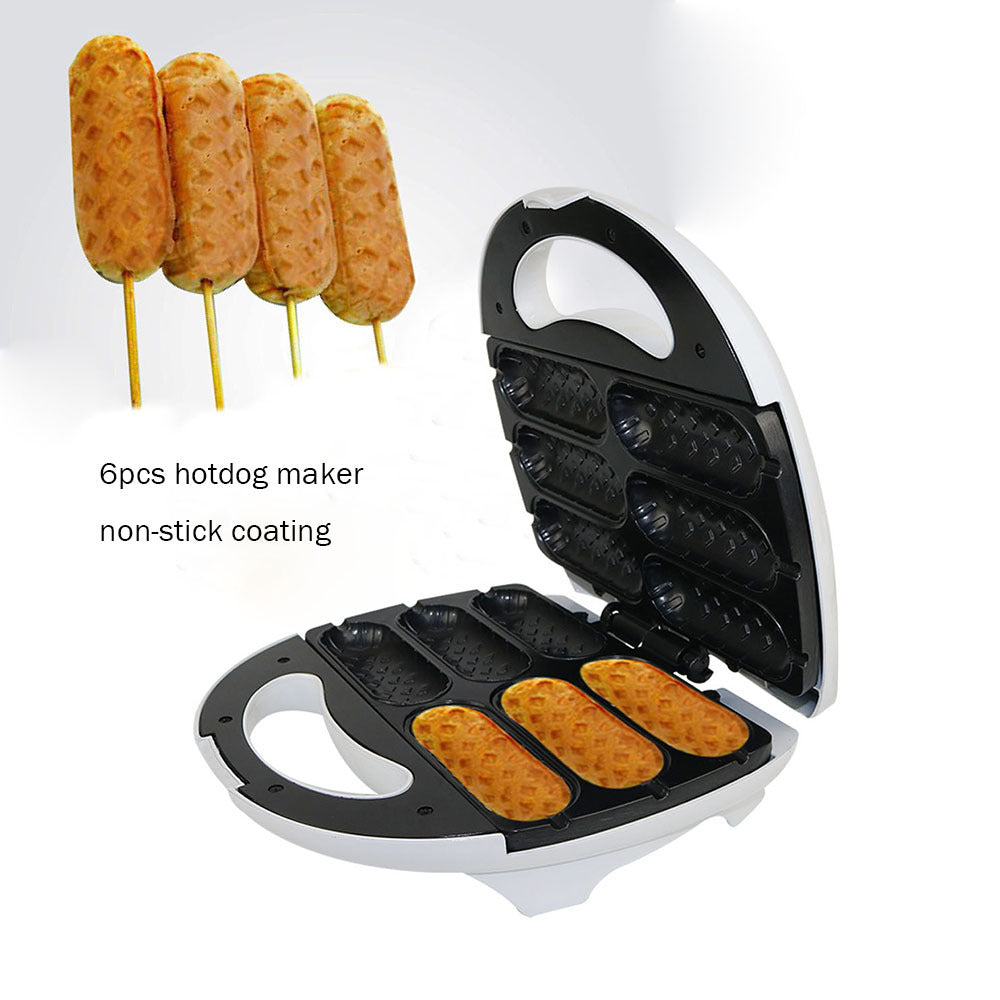 6 Holes Electric Hot Dog Maker Multifunction Bread Sausage Breakfast Machine - Antique Decore