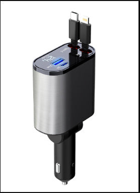 Metal Car Charger 100W Super Fast Charging Car Cigarette Lighter USB And TYPE-C Adapter - Antique Decore