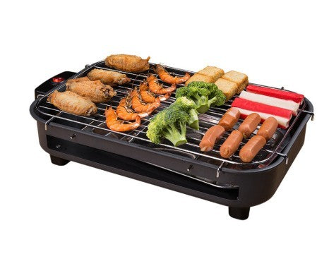 Barbecue square non-smoking electric oven carbon steel plate knob temperature control Korean electric baking tray customization - Antique Decore