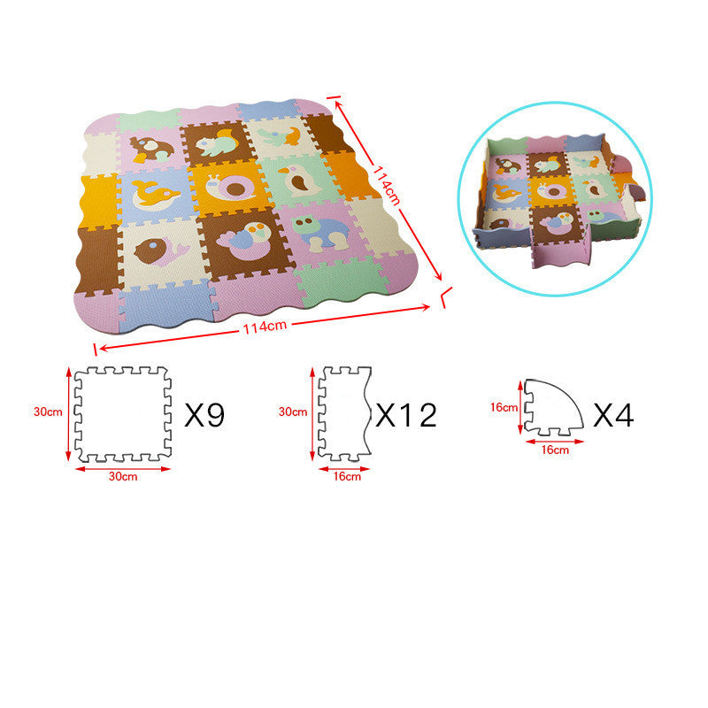 Household baby cartoon stitching EVA crawling mat